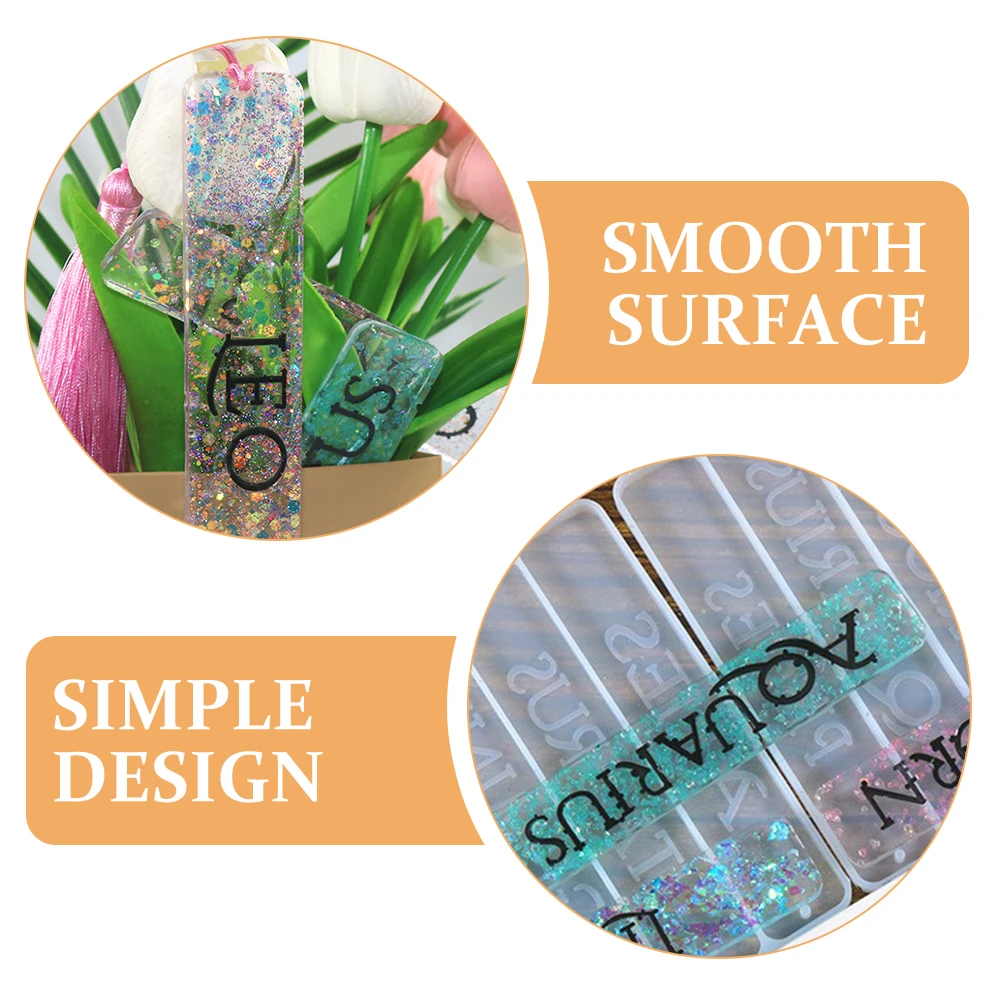 

2Pcs Constellation Bookmark Molds Silicone DIY Resin Stencil For Epoxy Jewelry Accessories Reusable