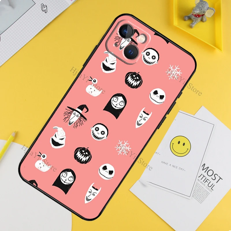 Jack and Sally Halloween Phone Case For iPhone 14 Pro 13 Pro Max 13 Mini 12 11 Pro Max X XS Max 6 6S Plus SE2