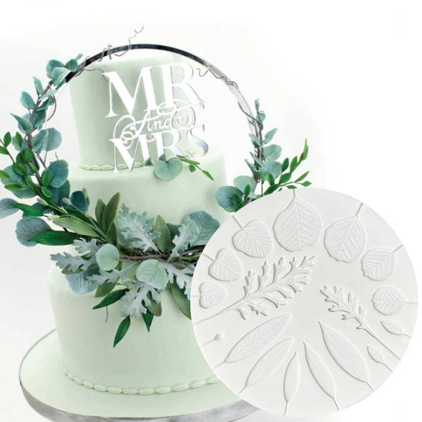 Leaf Wedding Silicone Mold Sugarcraft Chocolate Cupcake Baking Mold Fondant Cake Decorating Tools