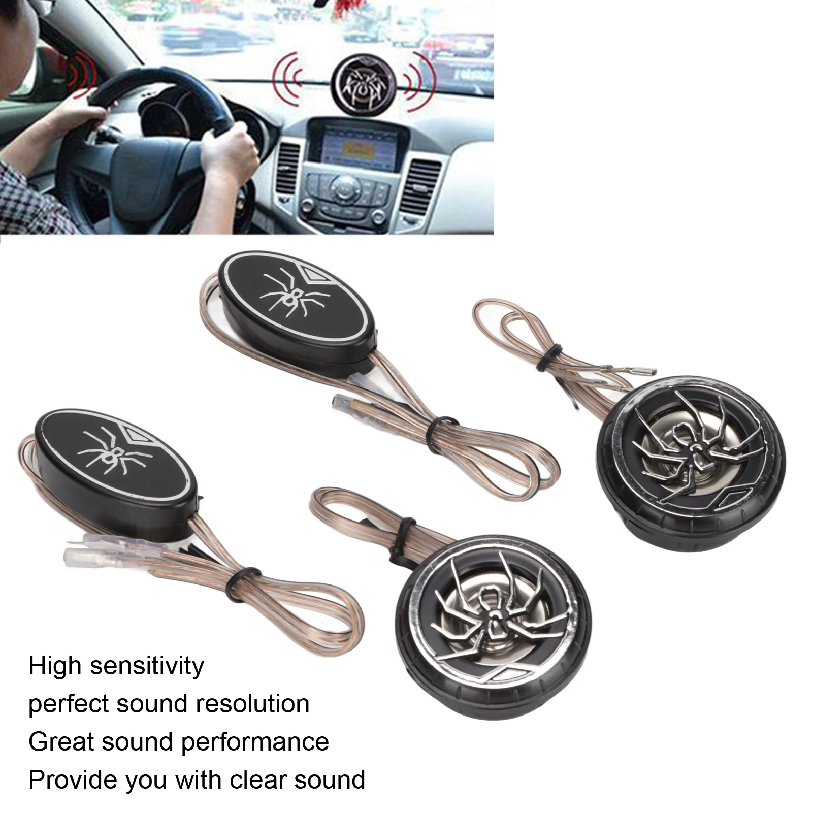 Car Dome Speaker Car Tweeters Car Dome Tweeter 150W High Fidelity Professional Vehicle Stereo Speaker for Automobile Modified