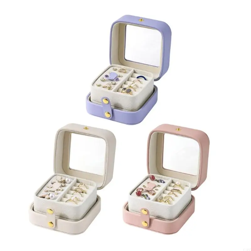 

Travel Friendly Jewelry Storage Case with Multiple Compartments Moisture Resistant Jewellery Container Accessories Box
