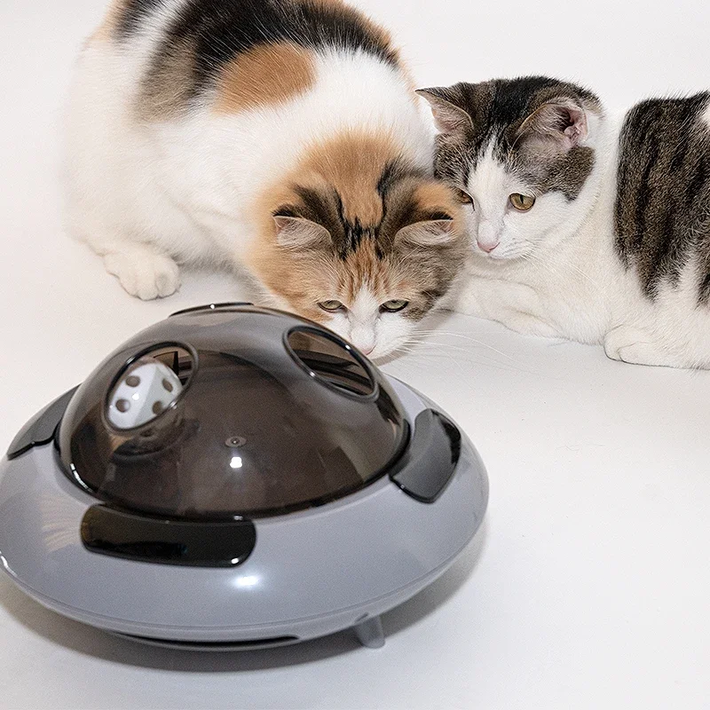 Manufacturer Wholesale Electric Smart Flying Saucer Cat Turntable Toy