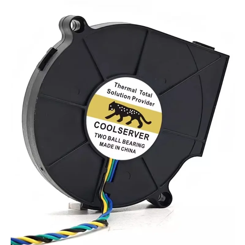 New Cooler Fan for EVERFLOW BB7515BU 12V 0.80A 7cm Double Ball Turbine Fan Blower 75*75*15MM