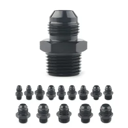 Aluminum Straight Fuel Hose Adapter Pipe Thread Fitting AN3 AN4 AN6 AN8 AN10 AN12 To 1/8NPT 1/4NPT 3/8NPT 1/2NPT 3/4NPT