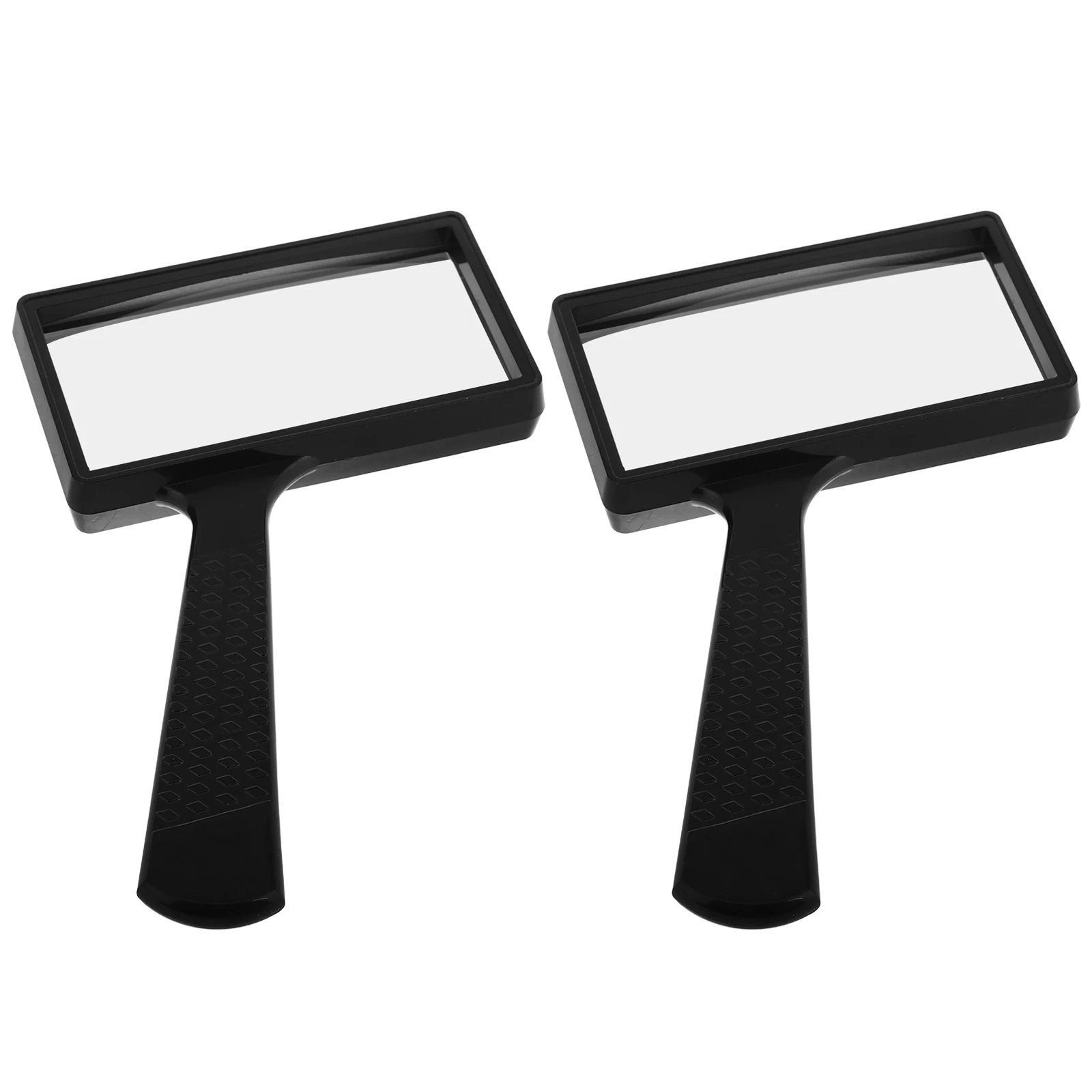 

2Pcs Magnifying Glass Rectangular 3x Handheld Magnifier for Seniors Reading Newspapers Books Jewelry Craft Work