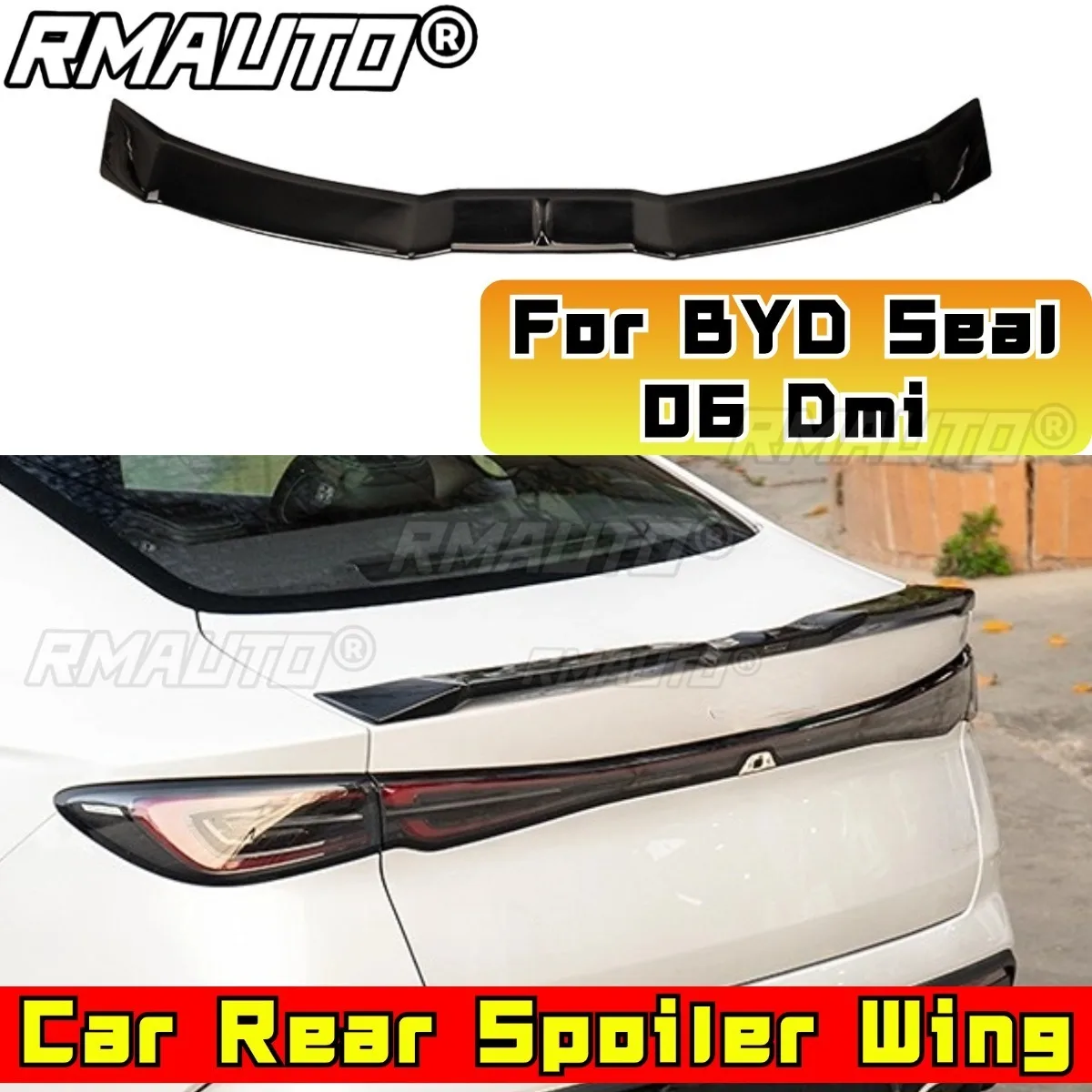 

Задний спойлер багажника автомобиля, модификация крыла для BYD Seal 06 Dmi, задний спойлер багажника, крыло, автомобильные аксессуары, внешняя часть