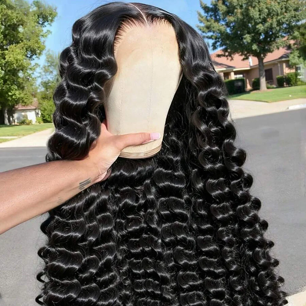 

30 32 Inch 13x4 Loose Deep Wave Lace Front Wigs Human Hair 250% Density HD Transparent Lace Frontal Wigs Human Hair For Women