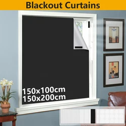 Blackout Curtains Travel Portable Blackout Window Shades Cuttable DIY Window Shades Waterproof Blackout Blinds for Bedroom Dorm