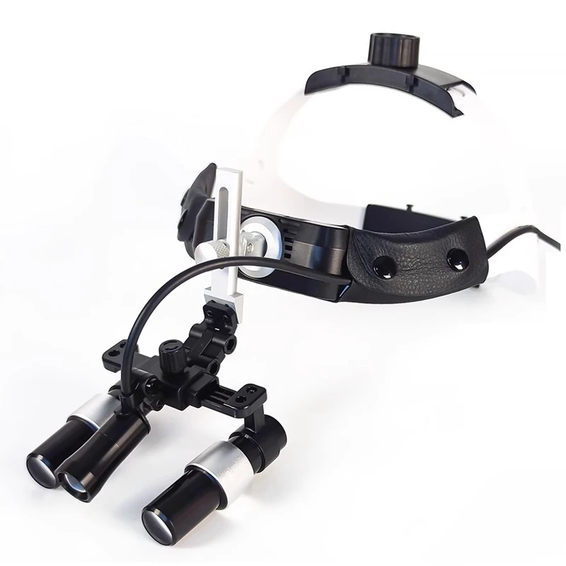 280-600 mm Kepler Medical Binocular Surgical Dental Loupes 4X 5X 6X Prismatic Helmet ENT Dental Ophthalmolog Lupa with Headlight