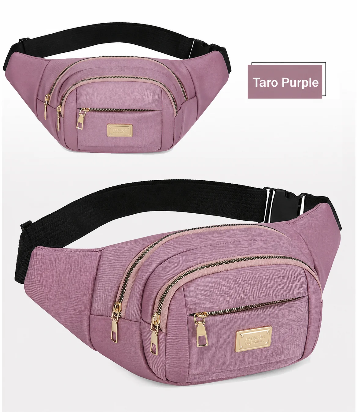 Crossbody Bag Organized Chest Bag Multi-Compartment Waist Pack Water-Resistant Nylon Waist Pack For Daily Essentials Shopping