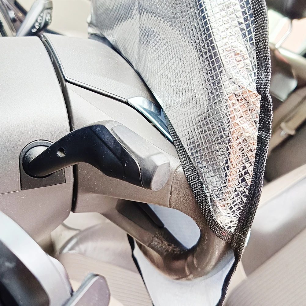 Capa de volante sombra anti-uv proteção solar bloco protetor solar raios uv fresco no verão universal para carros caminhão suv