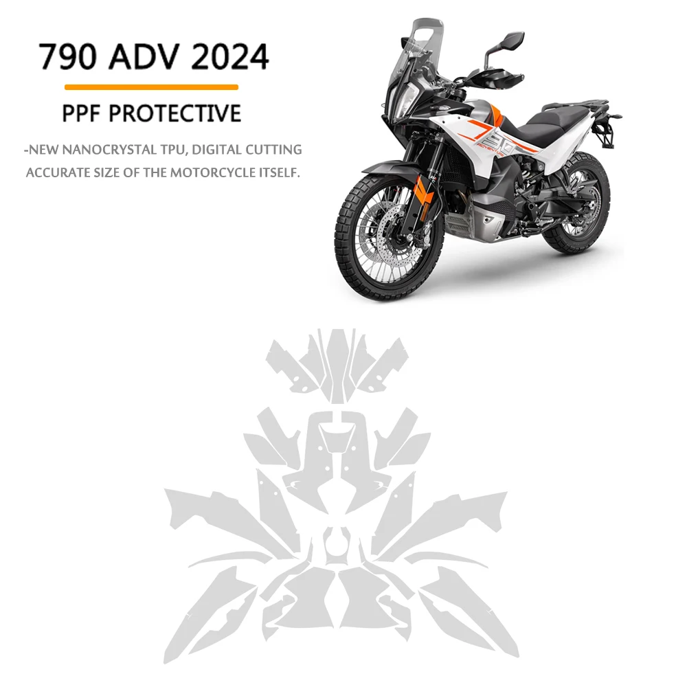 

790 Adventure Accessories PPF Complete Paint Protection Set For 790ADV 2024 New Motorcycle TPU Body Protection Sticker