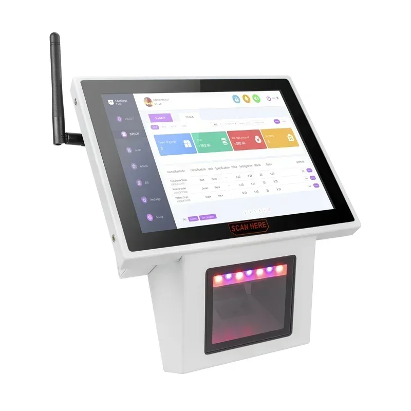 Touch Price Checker Kiosk with Barcode Qr Code Scanner Wall Mount Supermarket Price Checker