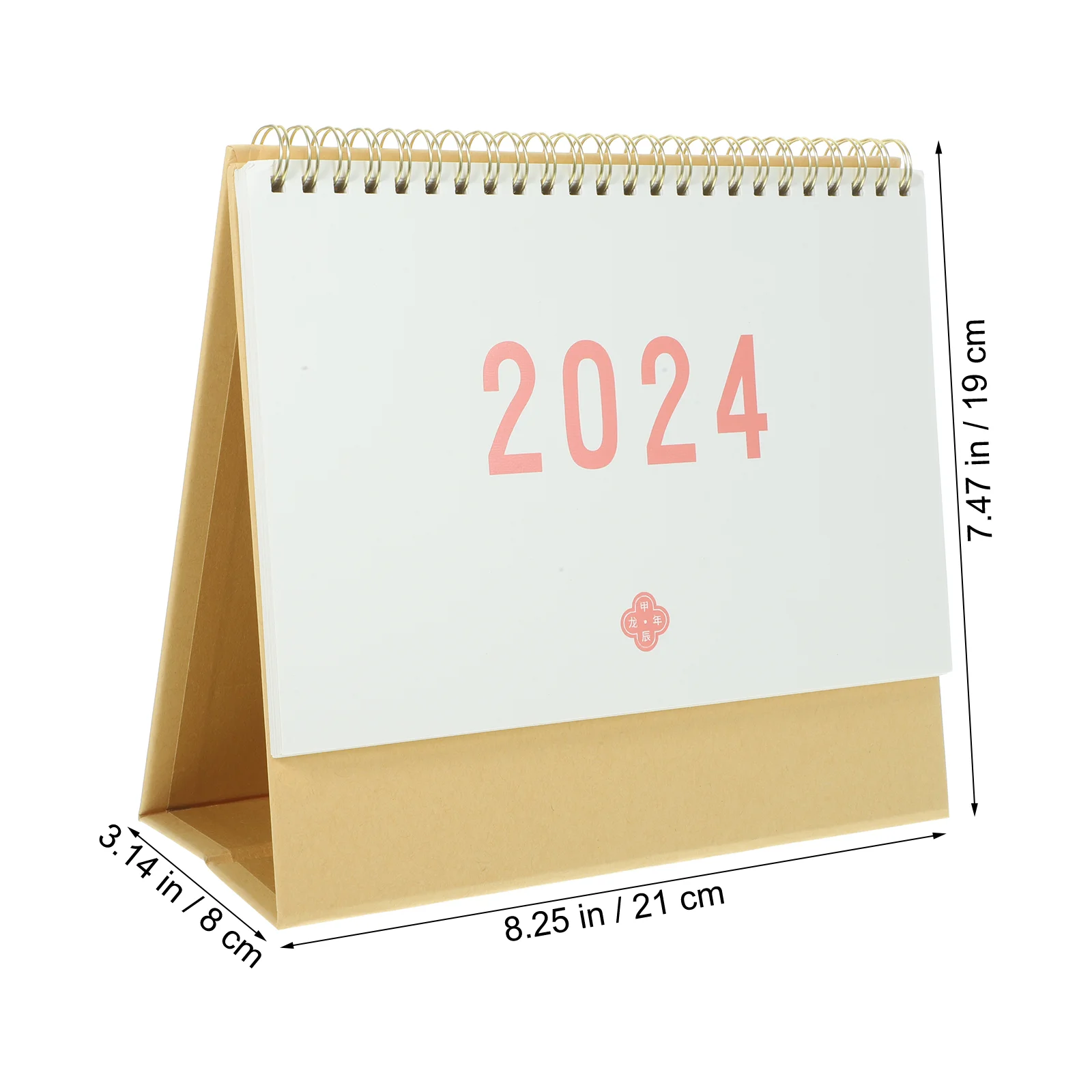 2024 Desk Calendar Creative Simple Ornaments Business Check-in Planner Medium White Daily Use Standing Table Decor Decorative