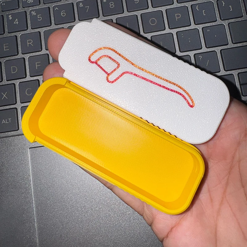 1Pc Portable Dental Floss Box Mini Toothpick And Floss Organizer Mini Sliding Storage Box For Small Items For Home Office Travel