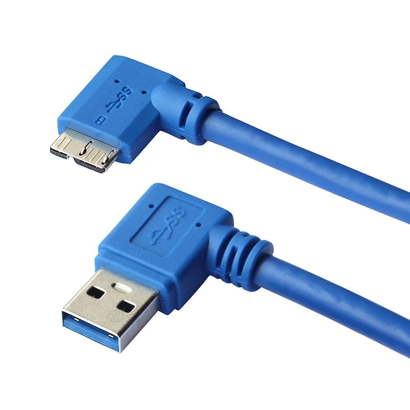 30cm 90 stopni pod kątem Micro B USB 3.0 synchronizacja danych krótki kabel ładowania dla przenośny dysk twardy USB3.0