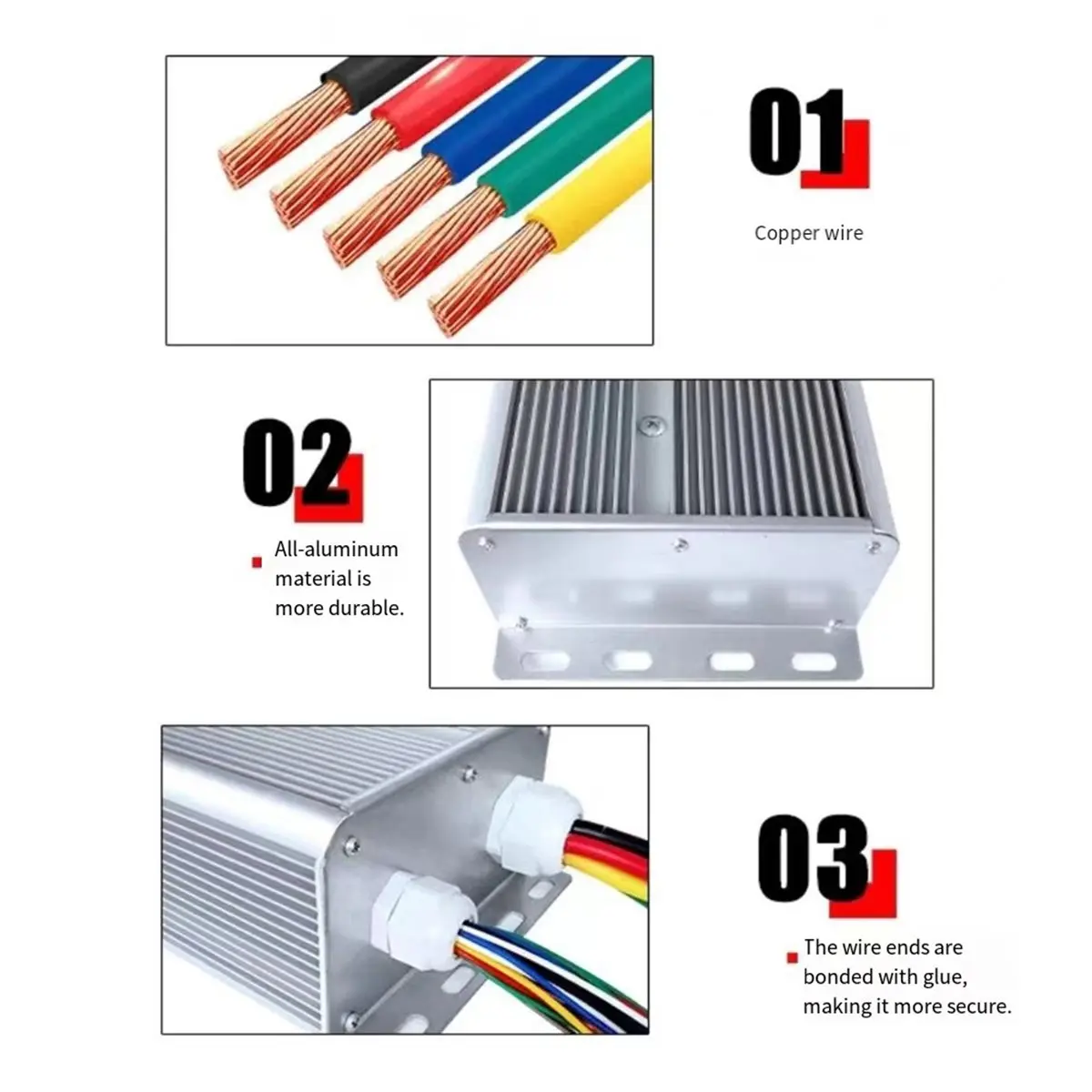 

AB31 48V/60V/72V/84V 5000W Double Row 24 Tube Intelligent Brushless Controller for BLDC Motor/Electric Bike/Ebike/Tricycle