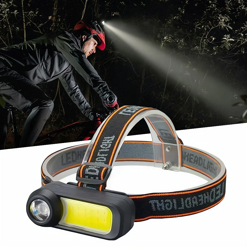 Mini Bright Headlight COB Multi Function USB Rechargeable Headlamps Outdoor Camping Mountaineering Rock Climbing Fishing Light