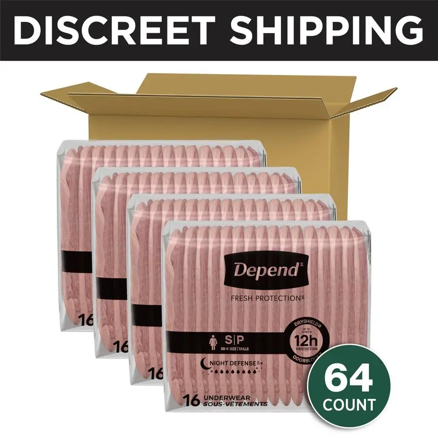 حفاضات Night Defence للبالغين، ملابس داخلية لتسرب المثانة بعد الولادة للنساء، يمكن التخلص منها، طوال الليل، صغيرة، أحمر الخدود، #2