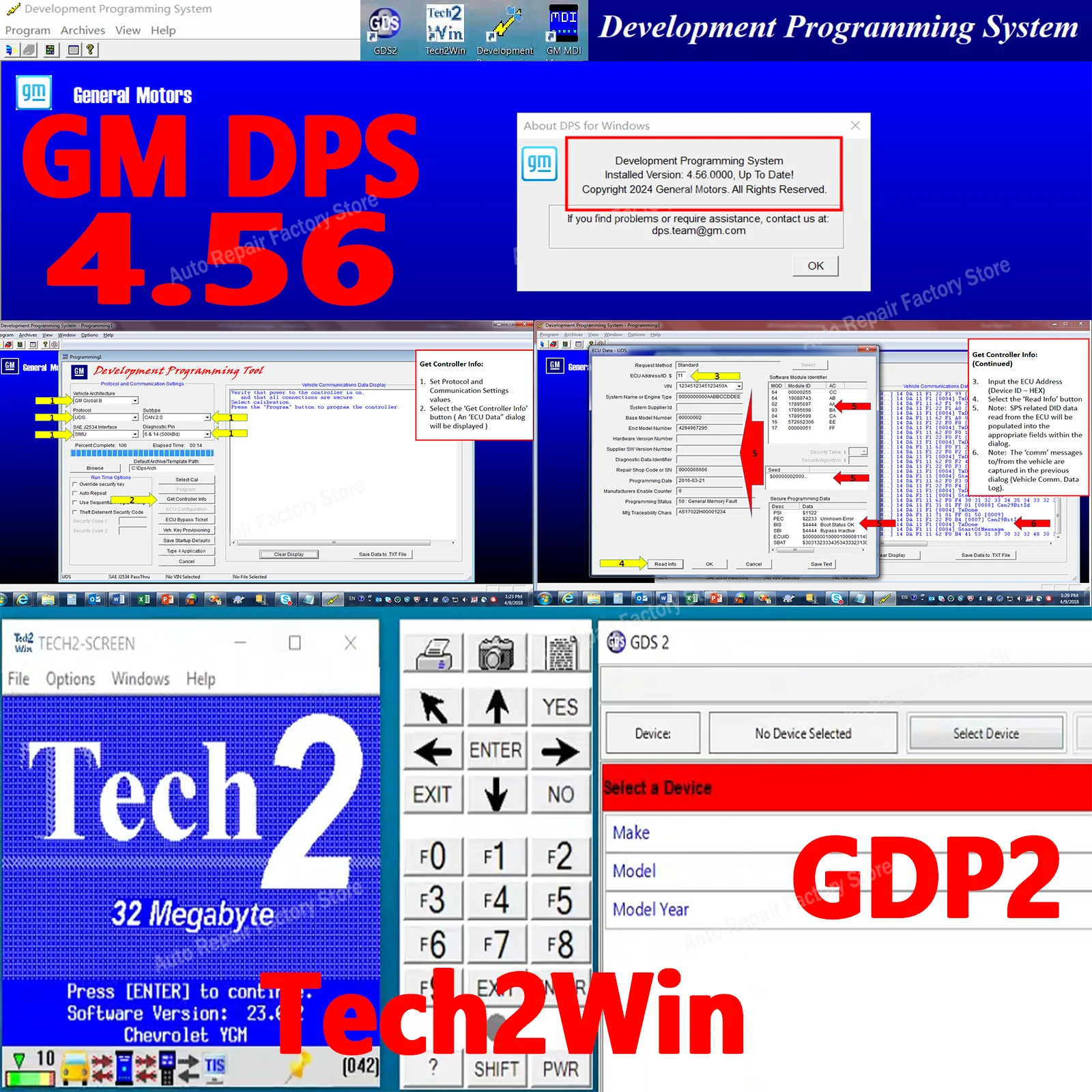 2025 nouveau GDS 2 TECH2 pour logiciel G-M MDI GDS2 2024.05 + Tech2Win GDS2 DPS 4.56 3 en 1 aide à distance gratuite installer et installer