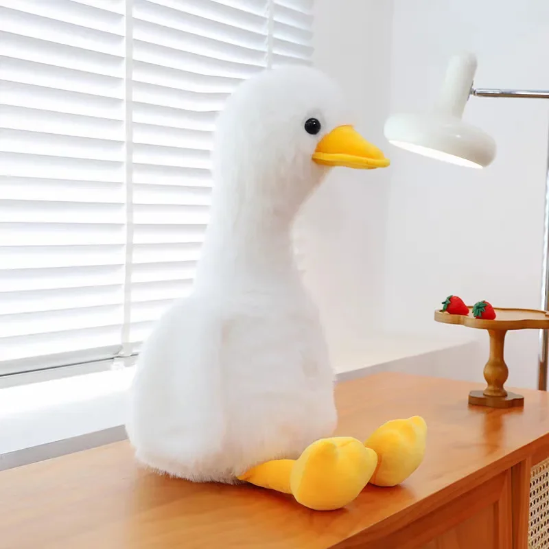 Brinquedo de Pelúcia de Pato Kawaii, Boneca de Pelúcia, Almofada de Dormir Aconchegante para Crianças, Presente de Aniversário, Pato de Pelúcia Fofo para Crianças