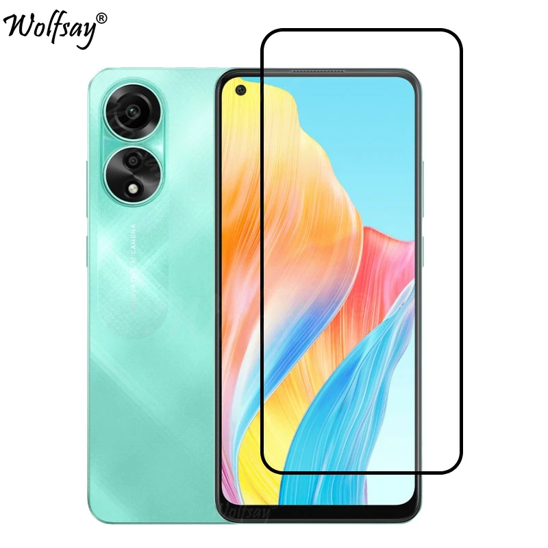 2 in 1 Full Cover Tempered Glass For Oppo A78 4G Screen Protector For Oppo A78 4G Camera Lens For Oppo A78 4G Glass 6.43 inch