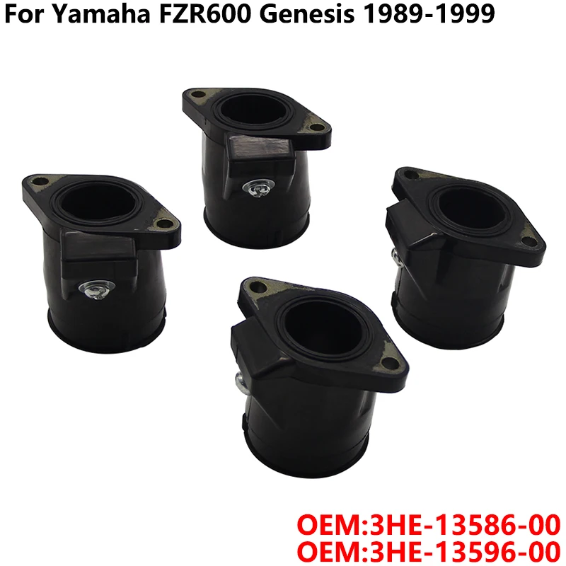 

4pcs Motorcycle Carburetor Interface Manifold Intake Glue For Yamaha FZR600 FZR 600 Genesis 1989-1999 3HE-13586-00 3HE-13596-00