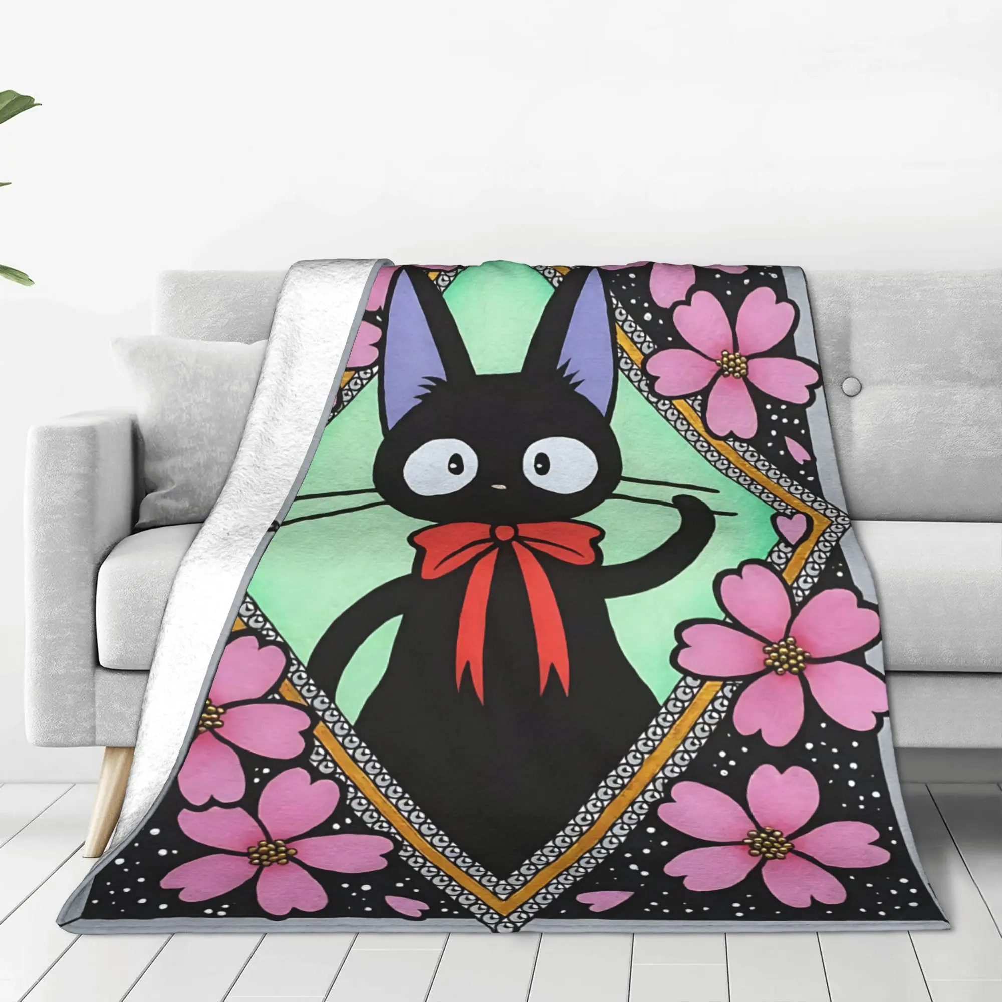 1PC Anime Kiki’s Delivery Service  home room decorations Winter Blankets for Adults Bedding Home Interior Sofa Knee