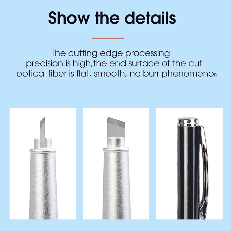 قلم قطع الألياف الضوئية، أداة قطع الألياف الضوئية FTTH، قطع قطري، قطع مسطح، أداة قطع القلم، سهلة الحمل