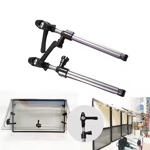 1 Pair RV Window Support Rod Is Made of Aluminum Alloy with Telescopic Function Motorhome Camper Trailer Caravan Accessories