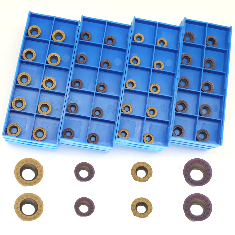 10 قطعة RPMT08T2 / RPMT1003 / RPMT10T3 / RPMT1204 MOE VP15TF / UE6020 طحن إدراج تحول أدوات كربيد إدراج مخرطة معدنية