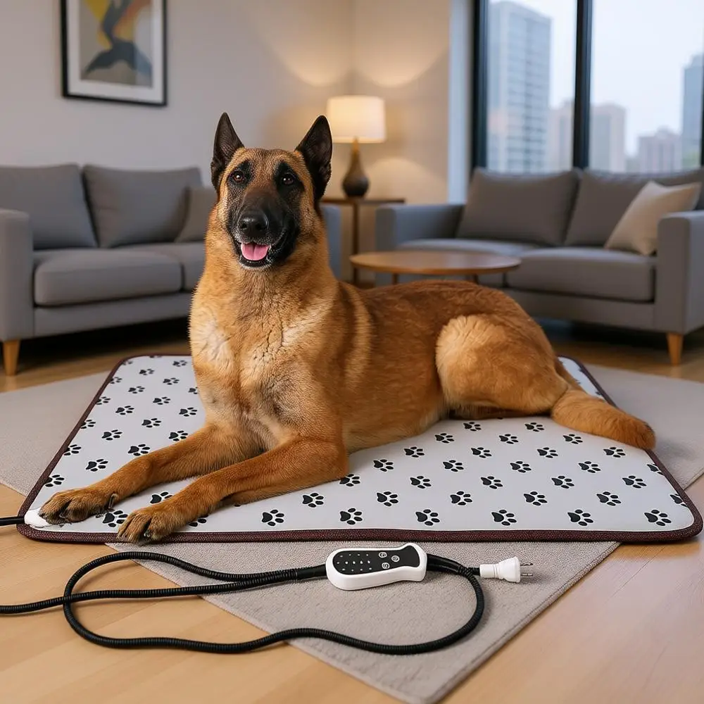 

Большая электрическая грелка для собак и кошек с таймером, устойчивым к перегрызанию шнуром, легко моющаяся, водонепроницаемая