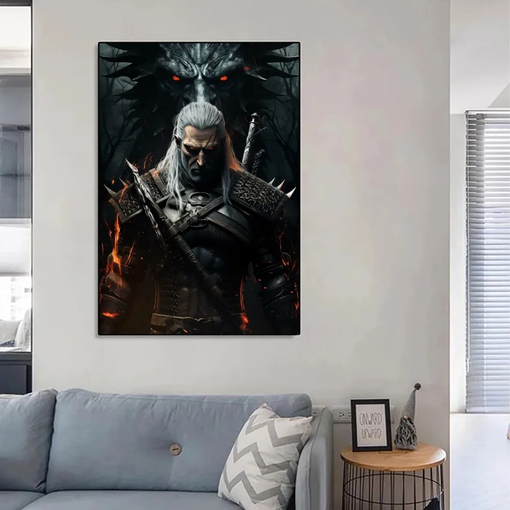 T-The W-Witchers 3 Game Poster Poster Home Room Decor Livingroom Bedroom Aesthetic Art Wall Painting Stickers