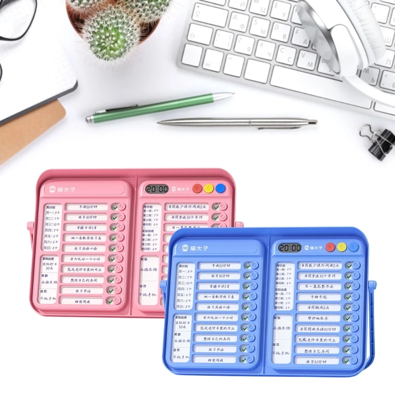 K1AA 어린이를 위한 휴대용 집안일 차트, 해야 할 일 목록 체크리스트 일일 주간 계획을 위한 작업 보드 내 집안일 행동 보상 차트