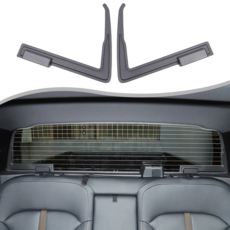 

2Pcs ABS black For Ford Ranger Ranger 2023+ car rear window glass heating wire protective cover sticker decoration accessories