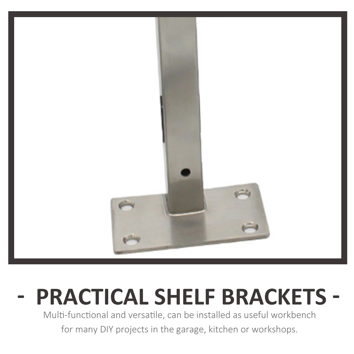 

Stainless Steel Brackets Heavy Duty Durable Support Stands For Storage Workshop Garage Wall Board Rack Floating Bracket Square