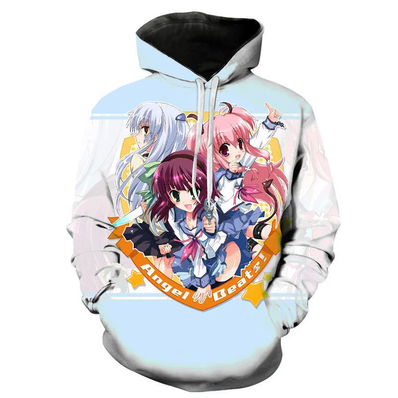 New Fashion Hoodies Angel Beats Men Women Children 3D Printed Sweatshirts Pullover Boy Girl Kids Streetwear Hoody Tops