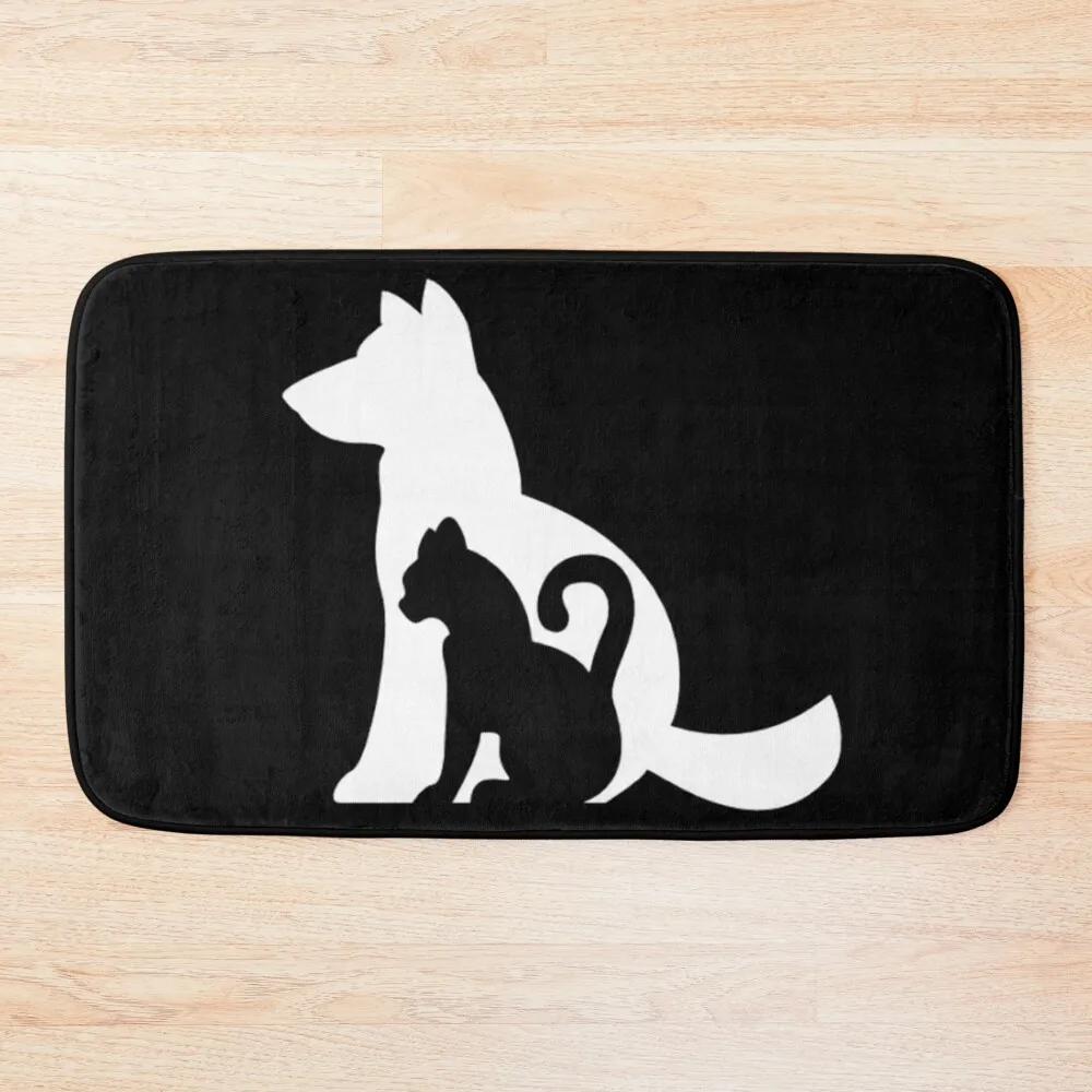 

Dog-Cat Best Friends Love Art Bath Mat Modern Bathroom Accessories Bathroom Rugs Carpet For Bathroom Mat