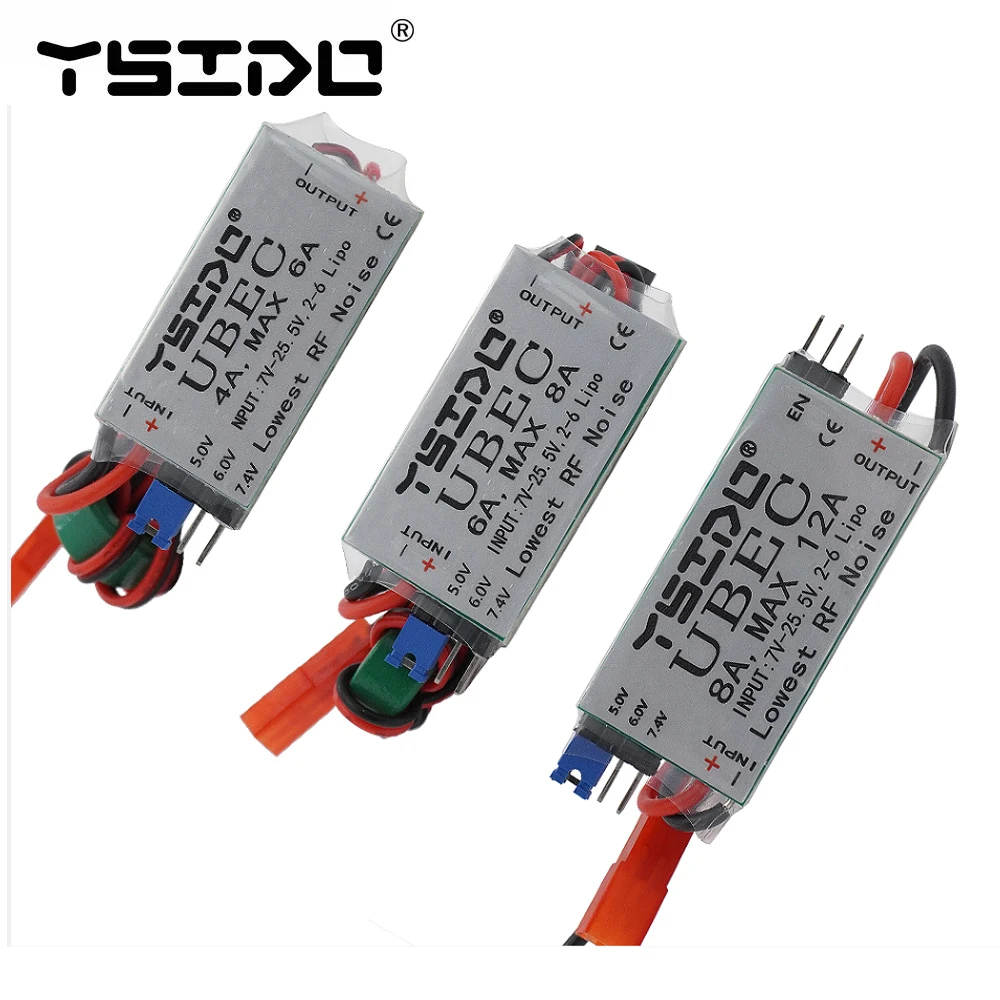 YSIDO 4A 6A 8A 12A UBEC 5V 6V 7.4V Switch Mode BEC Voltage Stabilizer for hobbywing RC Airplanes Boat Car Battery Accessories