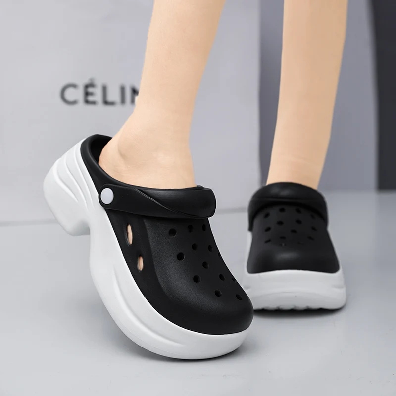 Platform Clogs for Women 2024 Summer Beach Wedge High Heels Sandals Woman fashion EVA Thick Sole Slippers