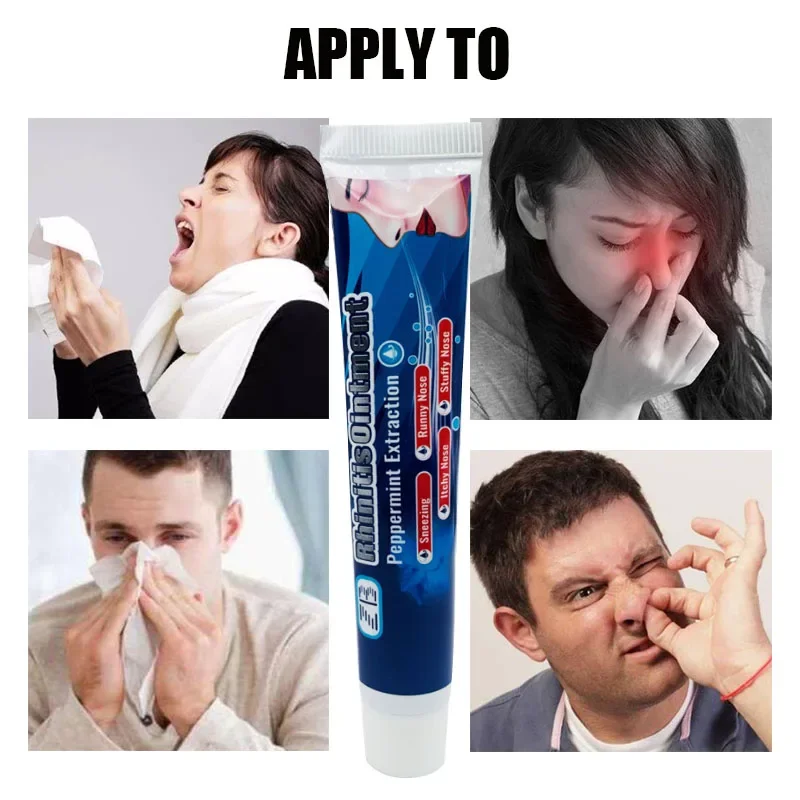 Pomada Nasal Herbal para Tratamento de Rinite, Rinite e Sinusite, Rinite Creme, Comichão e Rinite, Ajudar a Respirar e Respirar, 20g, 3PCs