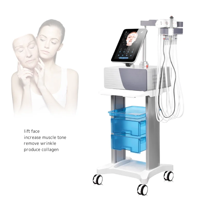 Draagbare EMS RF Facial Lifting Rimpelverwijdering Gezichtscontouren Dubbele kinverwijdering Anti-aging machine voor het verwijderen van oogzakken