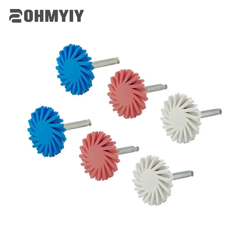 

6Pcs/Set Dental Rubber Polisher Composite Resin Polishing Discs Diamond System Burs RA Dentistry Polish Wheel Spiral Flex Tools