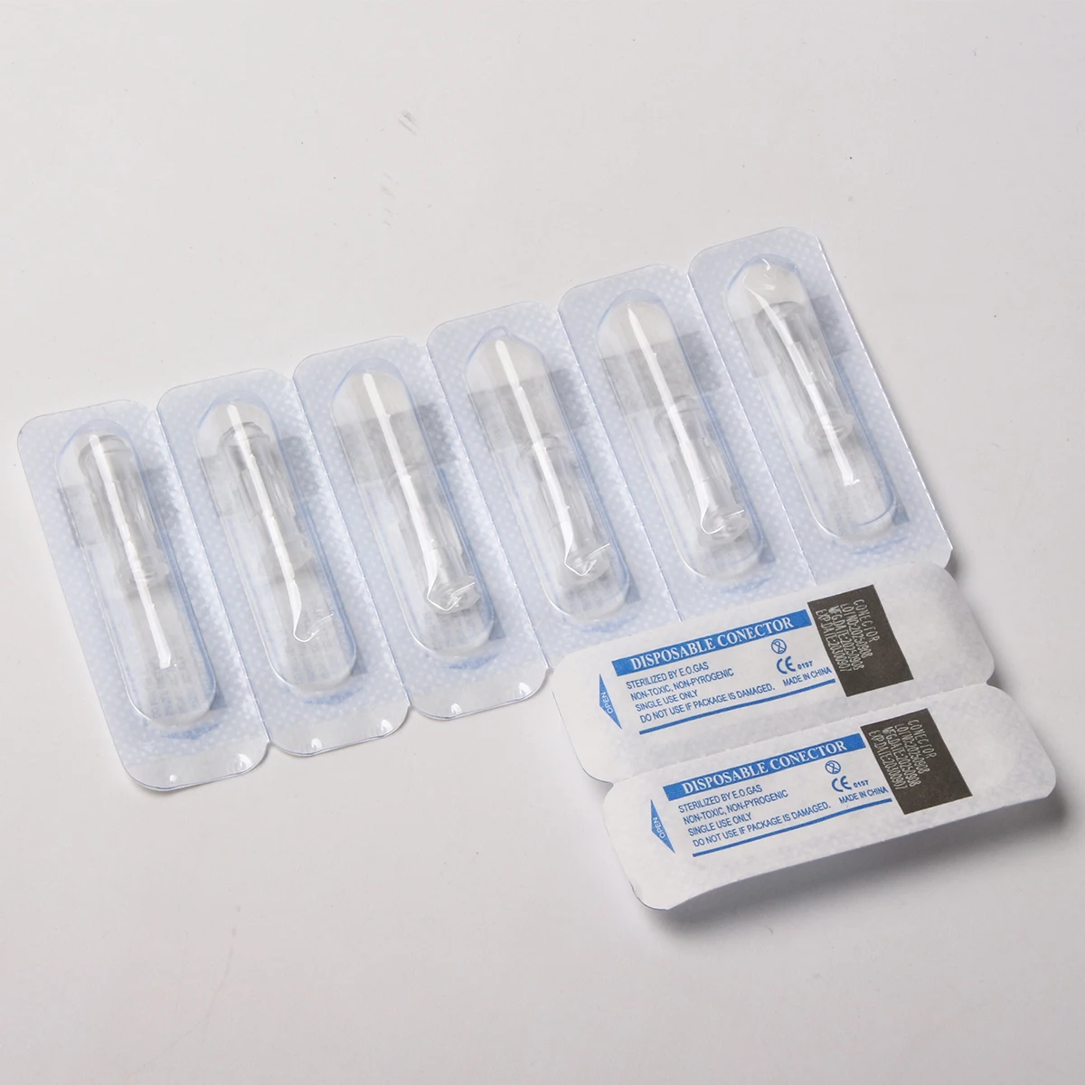 100PCS Plastic Luer Lock Syringe Connector Sterile Transparent Adapter Double Joints Coupler , luer lock connector