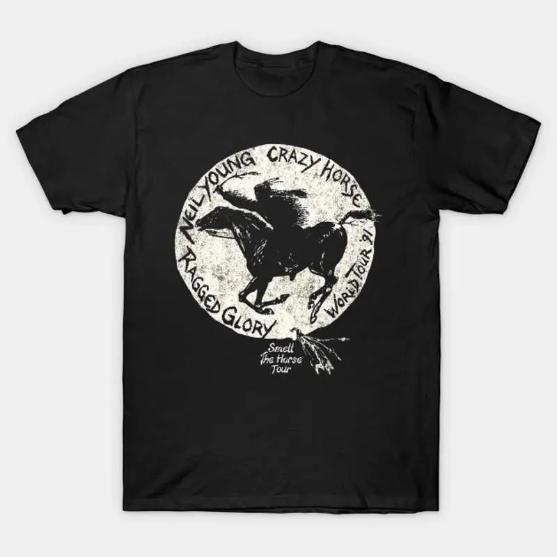 Neil Young Crazy Horse World Tour 91 Rock Music T Shirt S 5XL Multicolor