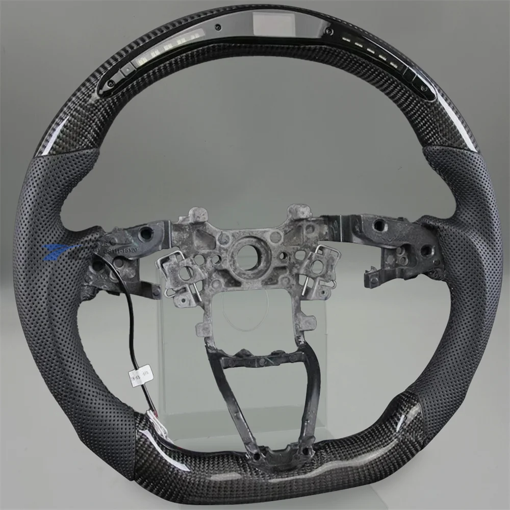 

LED Steering Wheel for Honda Accord 2018 2019 2020 2021 2022 2023 Custom Carbon Fiber Black Perforated Leather