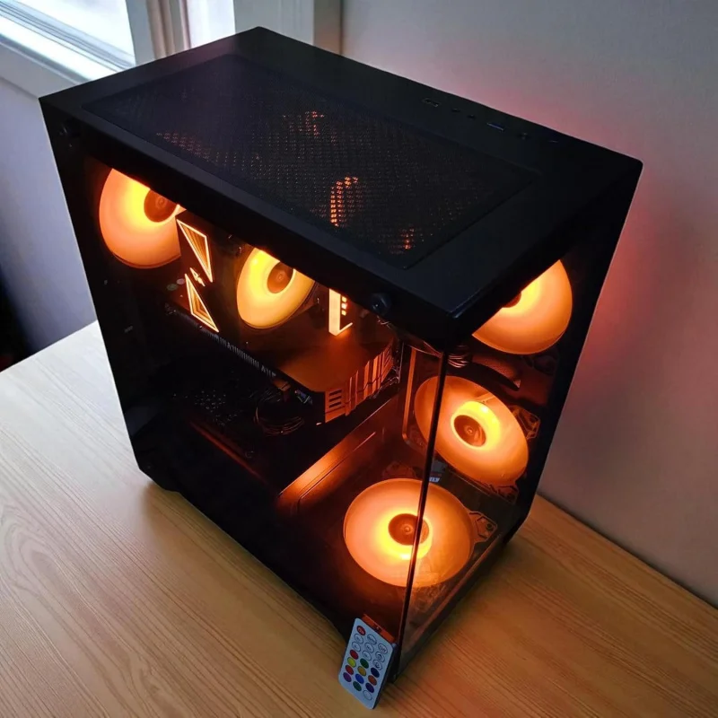 Gaming PC i5  Discrete Graphics Card 16GB RAM High Speed Storage Windows 11 Pro RGB Lighting Remote (Black, Nvidia Ge Force Rtx