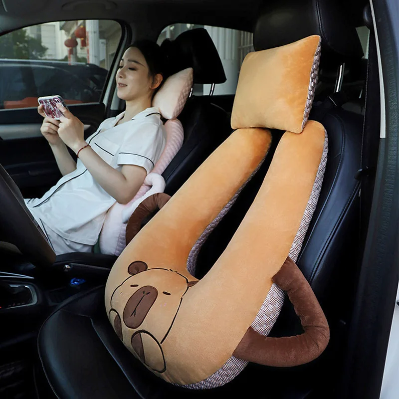 Children Sleep Headrest Pillow Nap Shoulder Belt Cushion Neck Cover Set Travel Accessories For Car Train Airplane Pillows