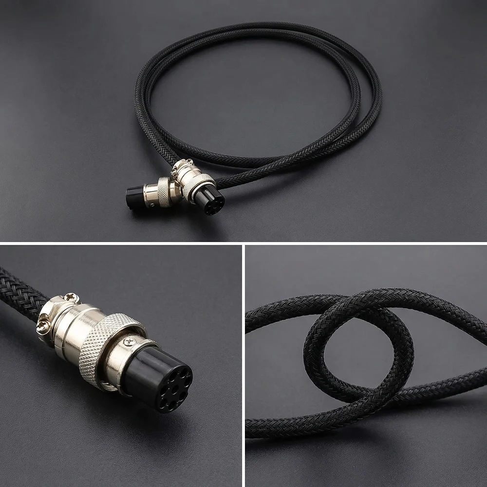 Aouyade 8 Pin Female to 8 Pin Female Aviation Microphone Mic Cable for Kenwood Transceiver MC-60 MC-60A MC-90 TS-2000 TS-570S