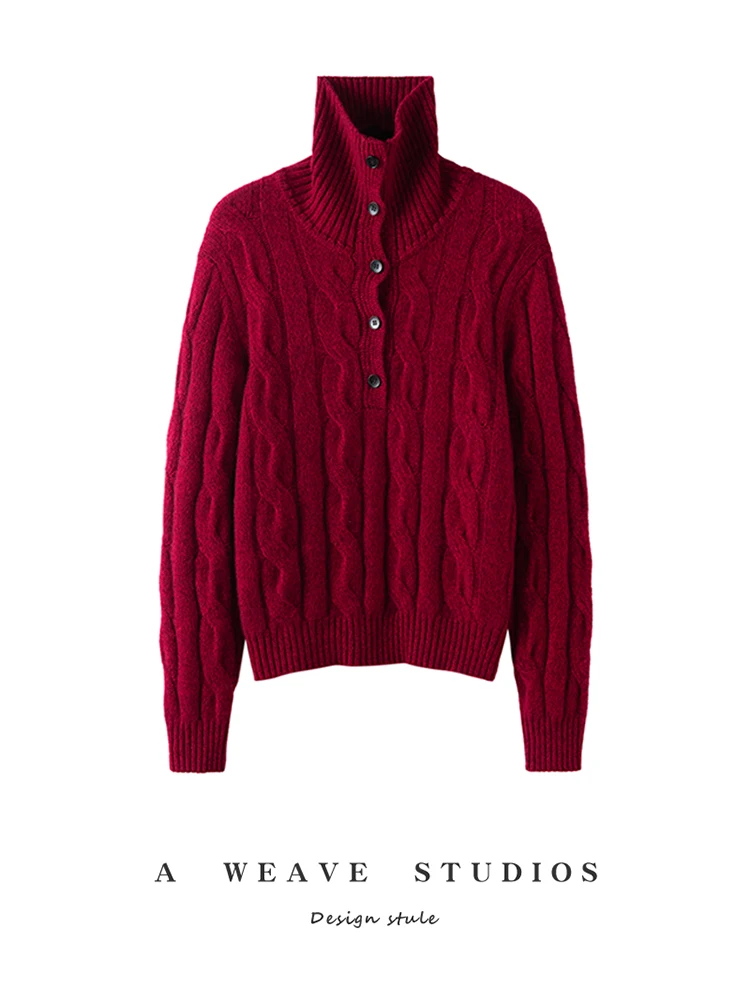 CHICUU 高級女性の 100% カシミヤセーター厚いタートルネックケーブルニットプルオーバー秋冬ヘビーウェイトカシミヤニットウェア